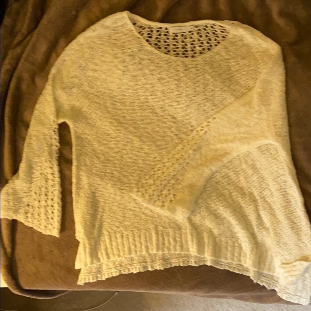 3/4 bell sleeve off-white sweater